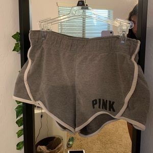 victoria’s secret PINK grey comfy shorts